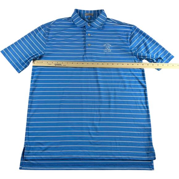 Peter Millar "The Island Golf Club” Summer Comfort Men’s Striped Polo – Size M - Picture 6 of 8